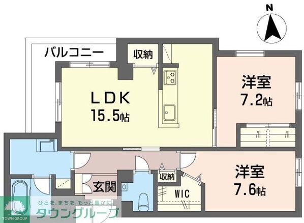 フォンテーヌ ベレオの物件間取画像